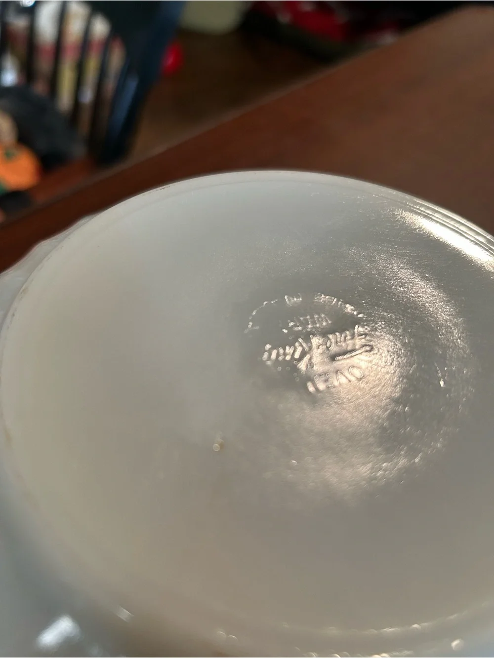 Vintage fire king White milk, glass swirl pattern Mixing Bowl, 9”x4.5”. No chips
